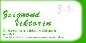 zsigmond viktorin business card